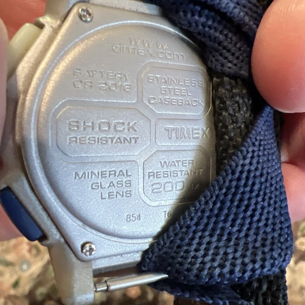 Timex Ironman Shock Indiglo WR200m Adjustable Nylon Hook & Loop Watch Band Works